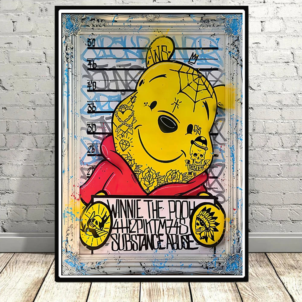 Disney Cartoon Leinwand Poster Mickey Mouse Donald Duck Wandbild