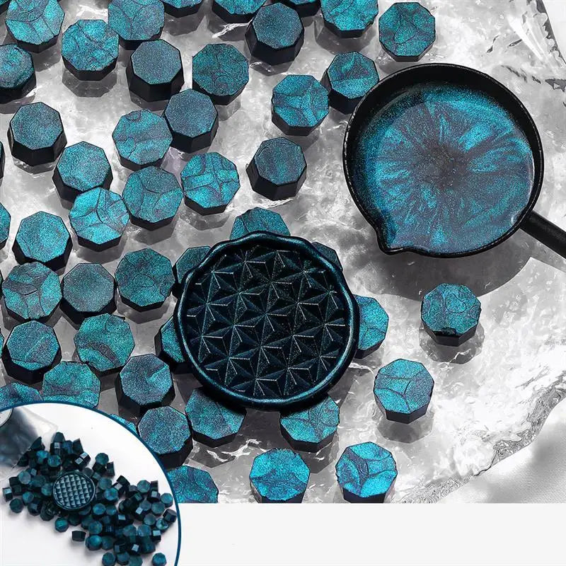 100 Glitzer Wachsperlen für stilvolle Siegel DIY Dekoration