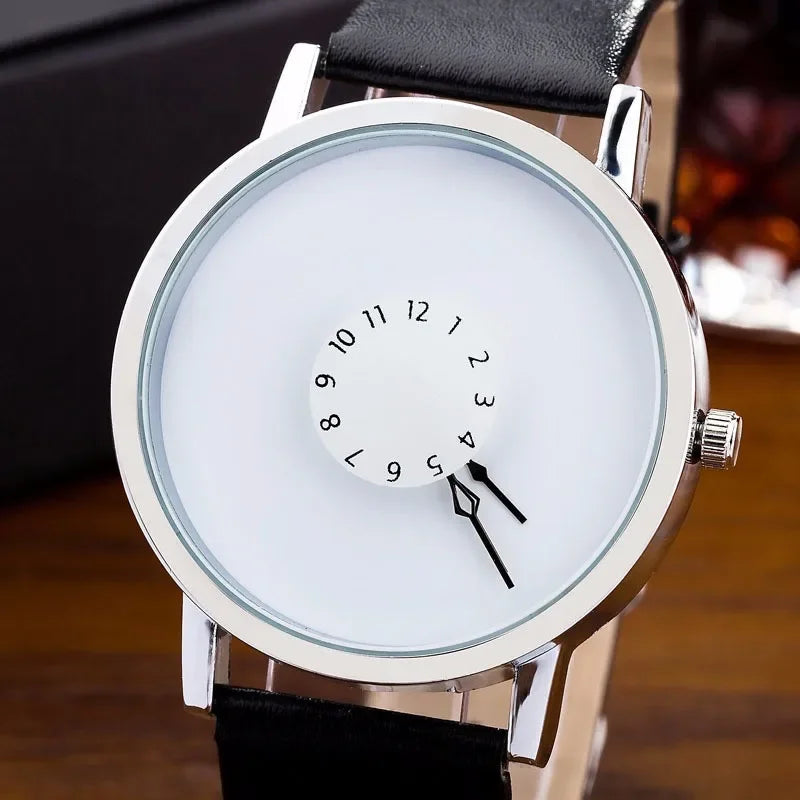 Herren Sport Armbanduhr Quarzwerk Stoßfest Rund Schwarz Band Freizeit