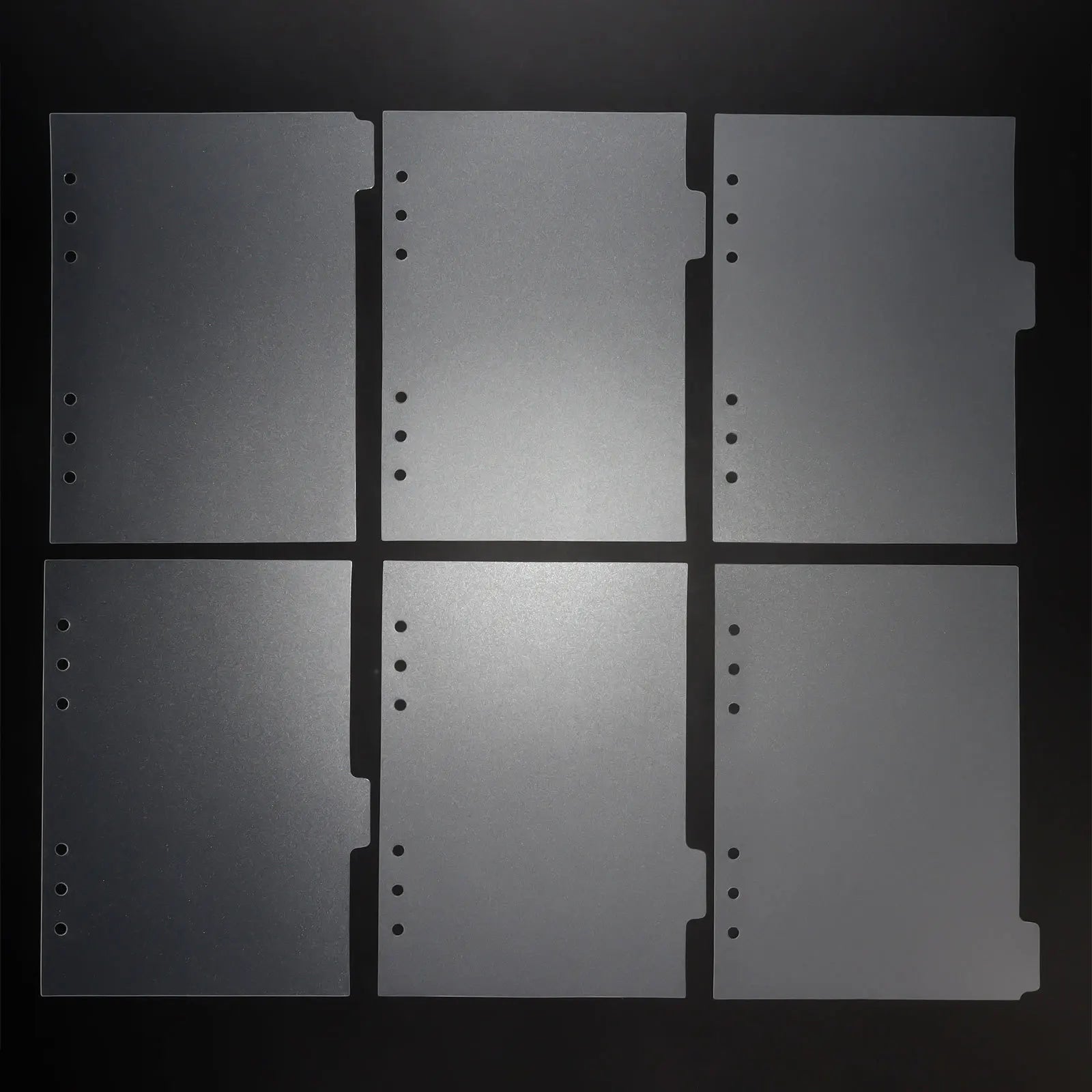 Transparenter Papier Indexteiler mit 6 Löchern für Binder und Planer