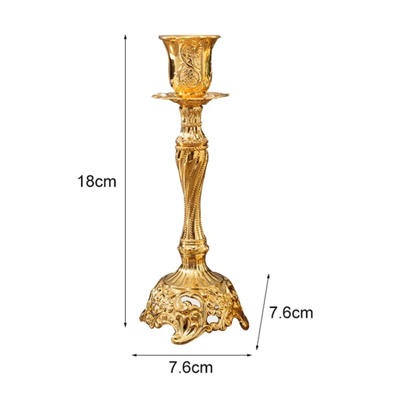 Kerzenhalter-Set, 2-teilig, Metall, Gold/Silber - Yabubest - Home & More