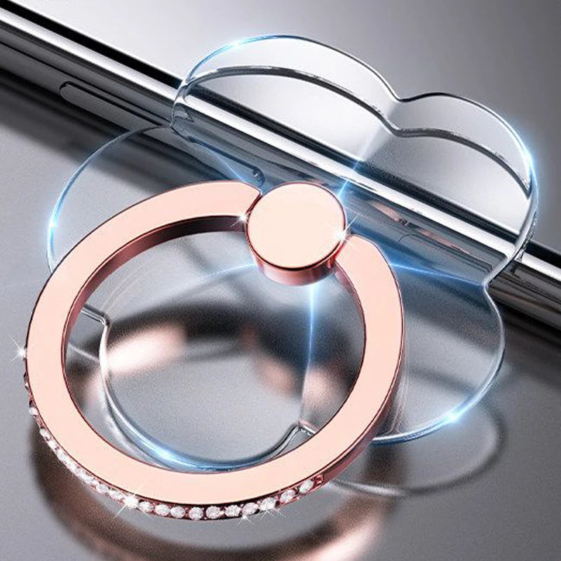 Transparenter Handy Ringhalter Ständer 360 Grad Fingergriff für Hüllen