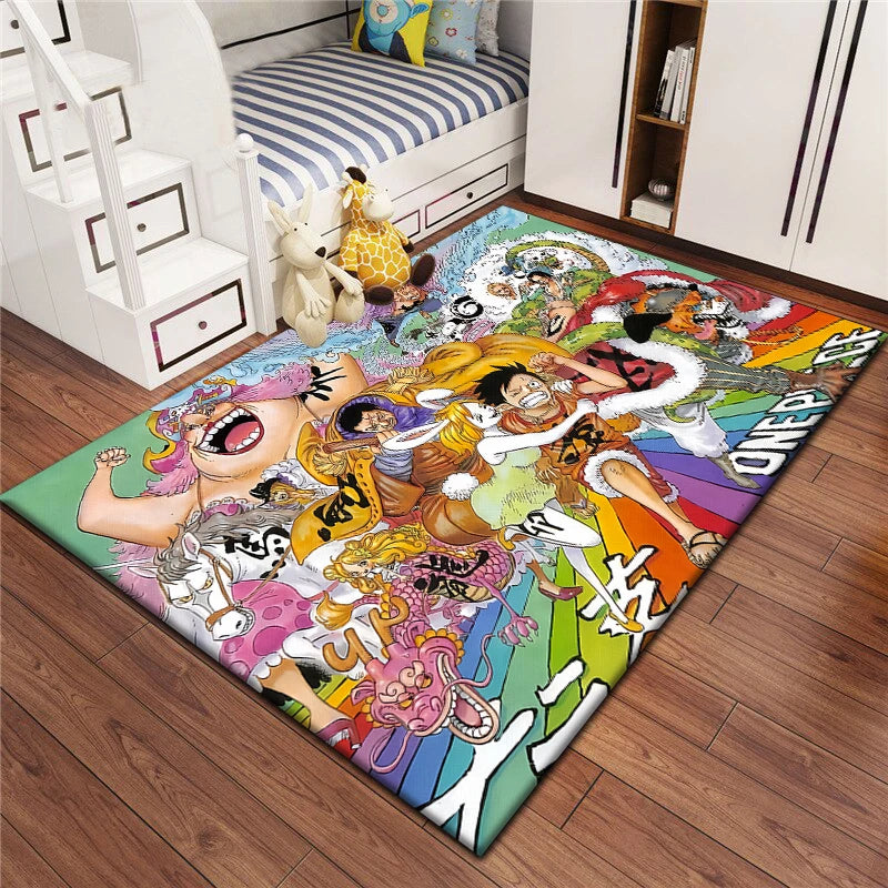 Cartoon bedruckter rechteckiger Teppich aus Polyester