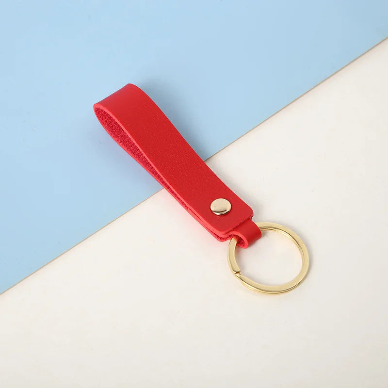 PU Leder Schlüsselanhänger 8 Farben unisex O-förmige Schnalle Geschenk