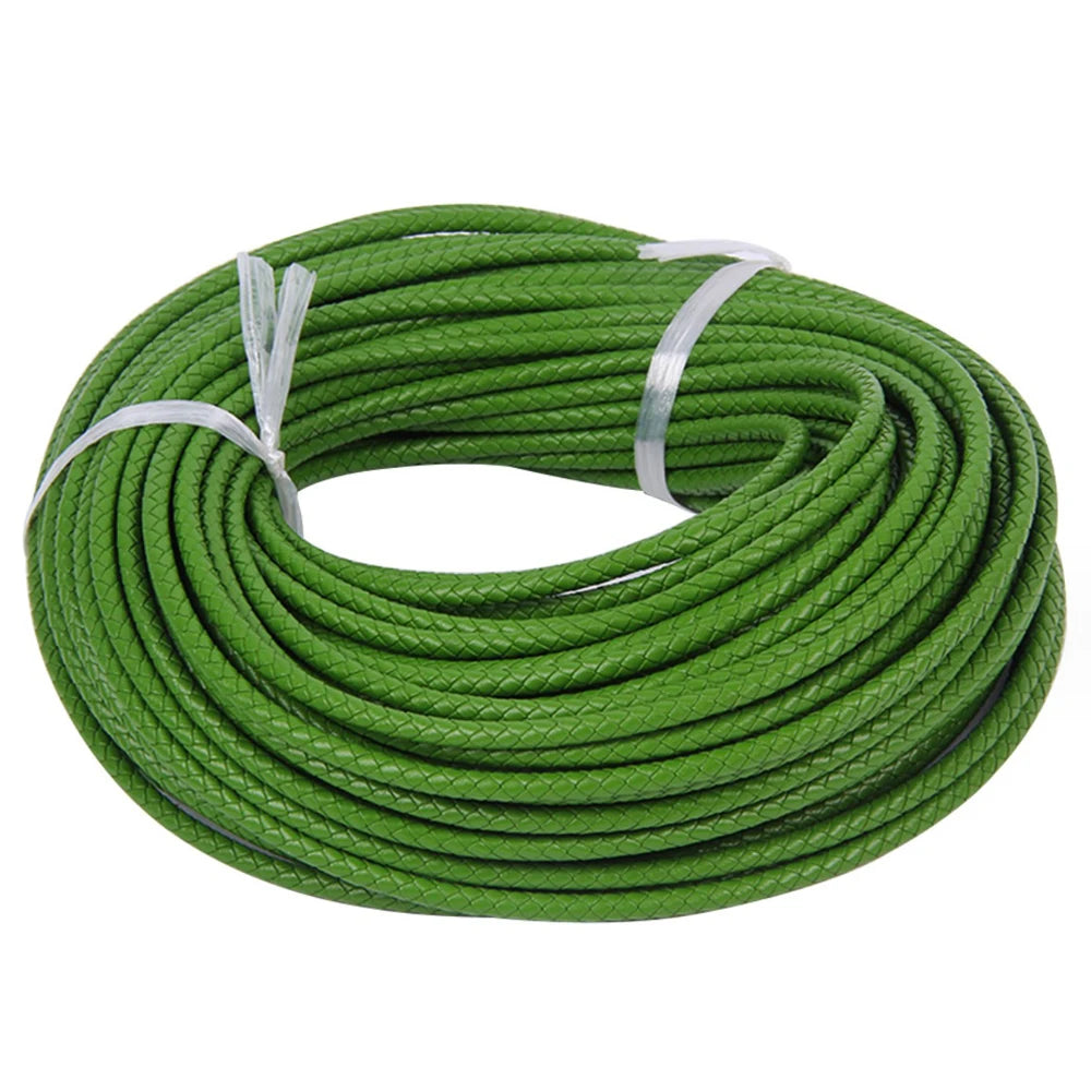 Buntes geflochtenes Echtleder-Armband, 2 Meter, 3-6 mm-Yabubest - Home & More