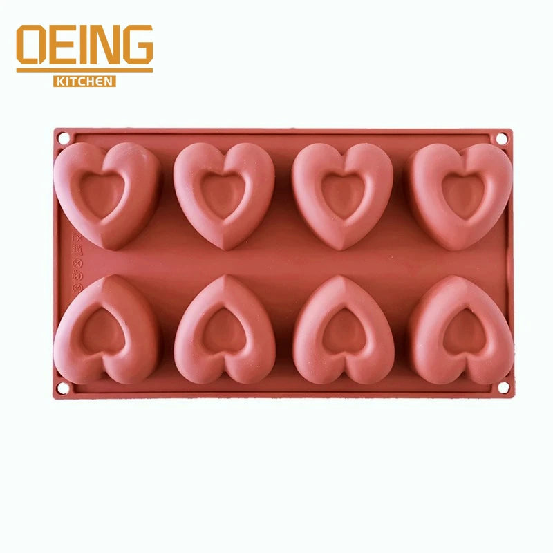 Herzförmige Silikonform für Mini Donuts, Muffins und Desserts