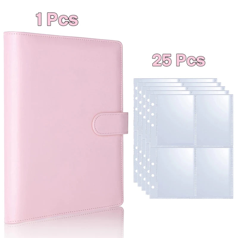 A5 Loseblatt Fotokarten Binder mit 25 Seiten für Kpop Idolkarten Sammlung