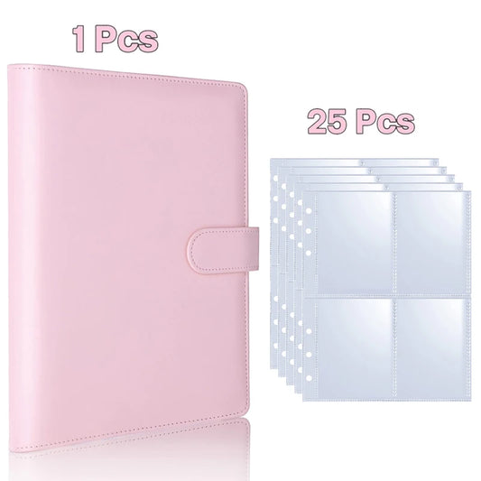 A5 Loseblatt Fotokarten Binder mit 25 Seiten für Kpop Idolkarten Sammlung