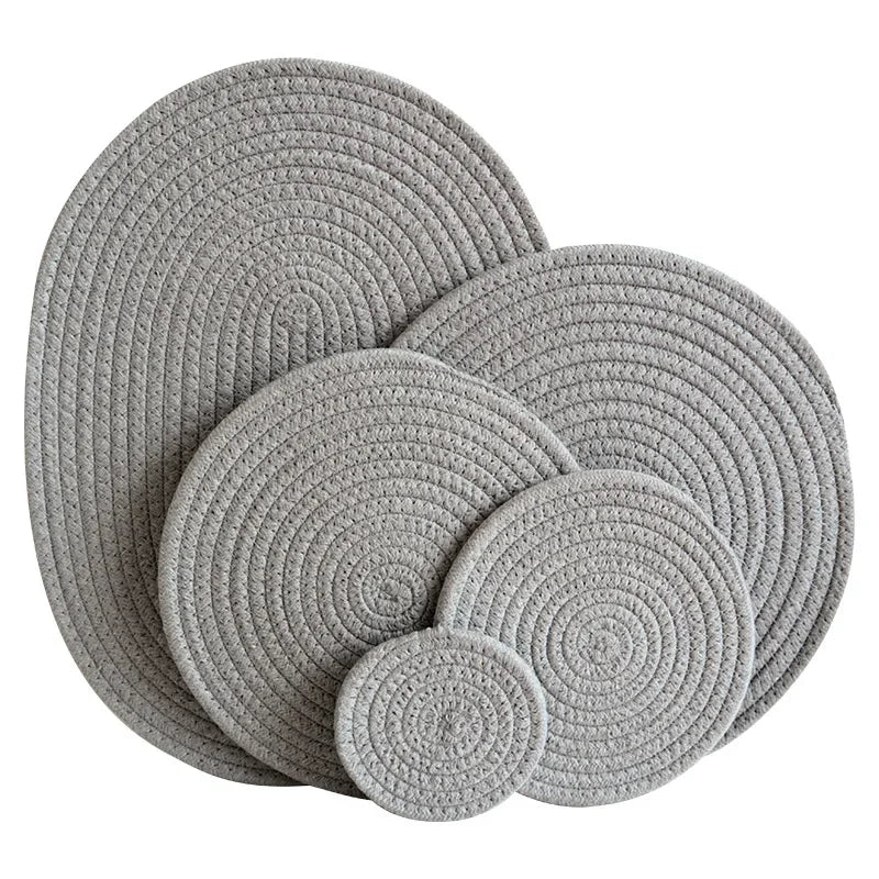 Seil Gewebtes Tischset Baumwolle, Isolierend, fuer Esstisch Kuech