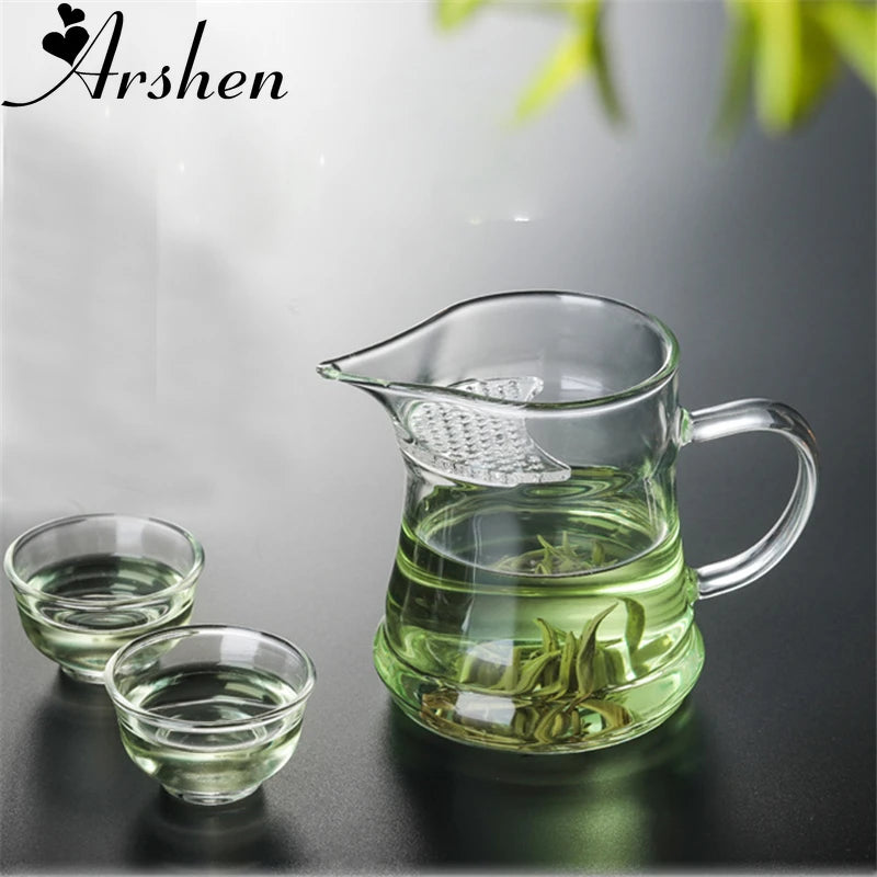 Verdickte Transparente Teetasse 275 ml Hitzebeständig Mit Filtergriff