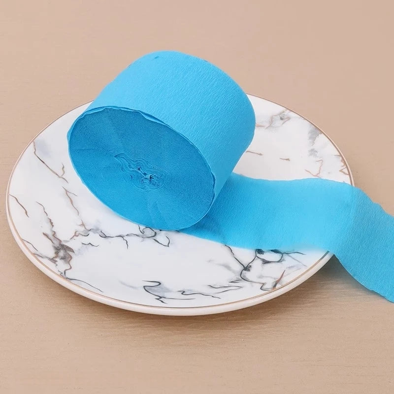 25m Crêpe Papier Streamer 4.5cm für DIY Deko und Blumen Basteln