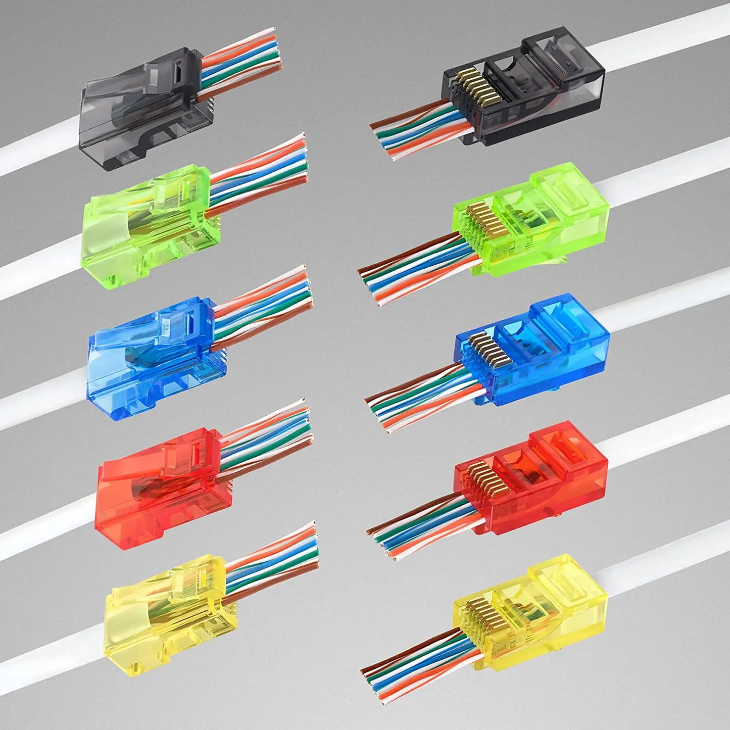 RJ45 Cat6 Pass Through Stecker für stabile und schnelle Netzwerke