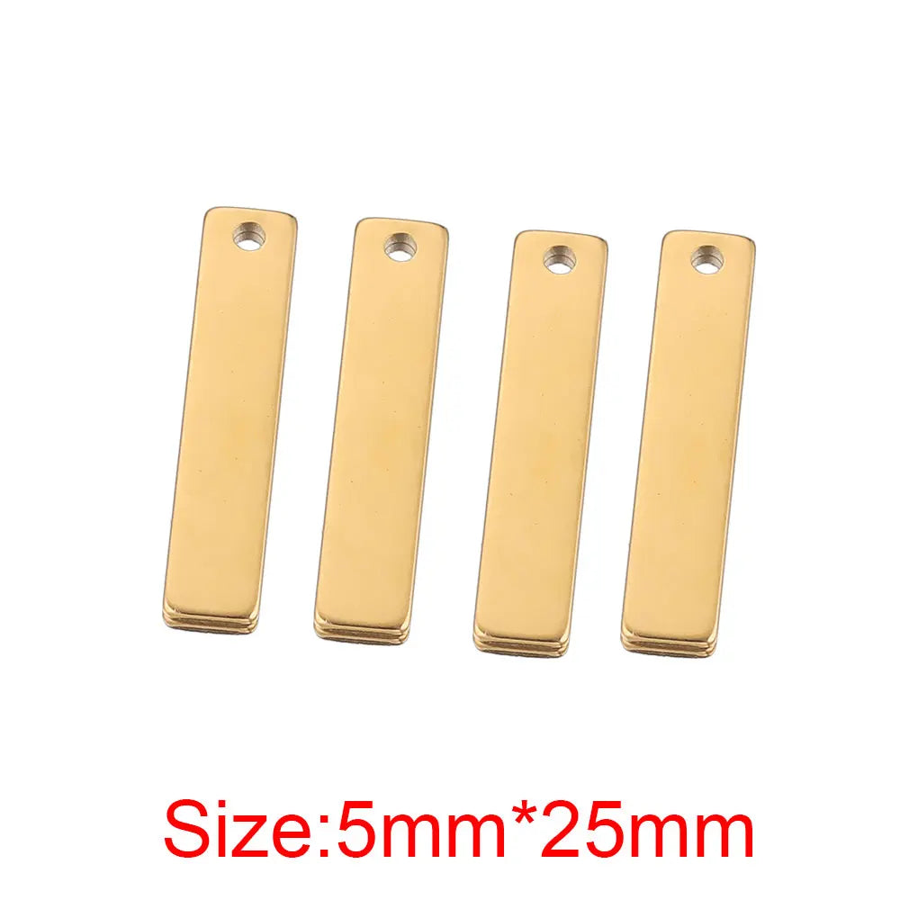 20 Stück Edelstahl Gold Rechteck Charm Connector für Schmuck DIY