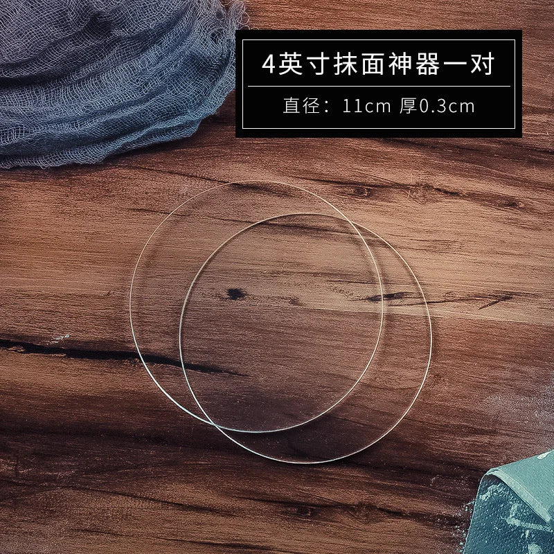 2er Set Runde Acryl Kuchen Discs Wiederverwendbare Kuchenplatten zum Dekorieren