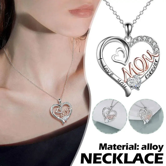 Elegante Bicolor Halskette mit Herzanhänger für besondere Anlässe