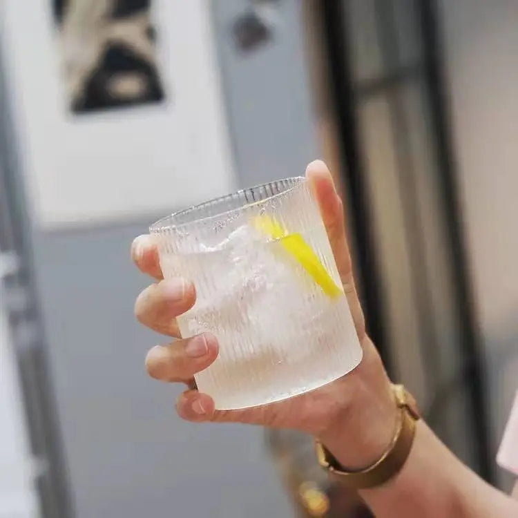 300ML Kaffeetasse Japanische Gestreifte Glas Tasse Transparent Kreativ-Yabubest - Home & More