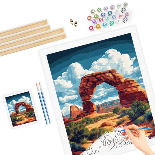 Leinwand Malen nach Zahlen Aquarell Landschaft DIY Ölgemälde 40x50 bis 60x75cm