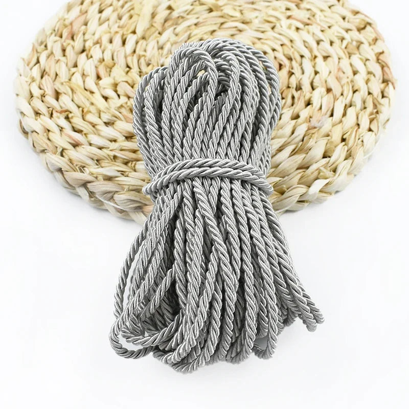 3mm Polyester Seil 3-Strang gedreht – DIY, Heimtextilien, Taschen, Deko Schnur