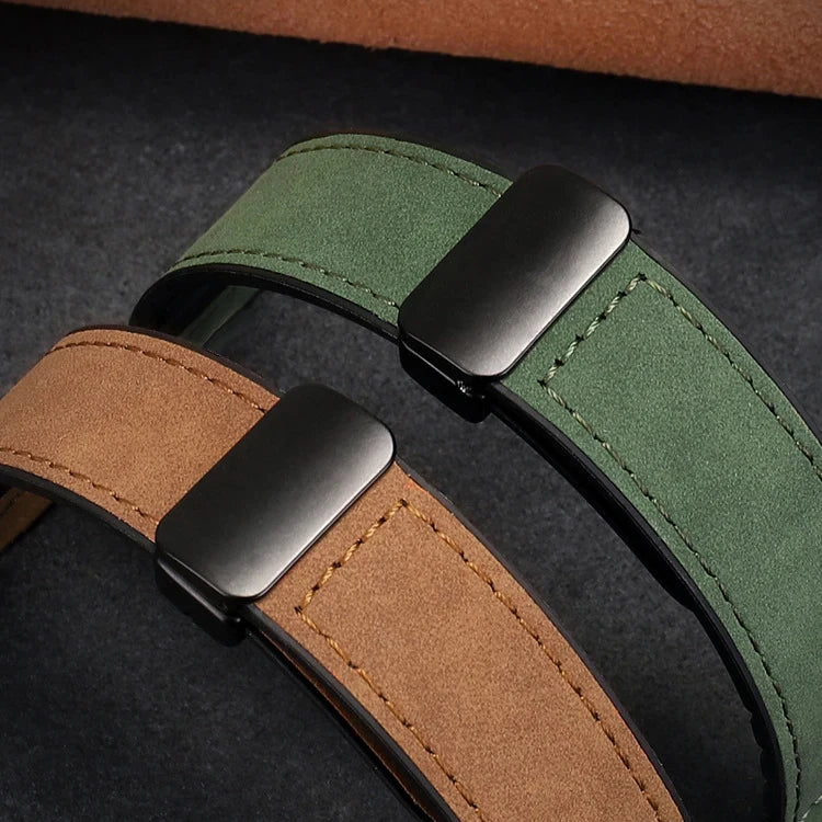 Sport Armband Leder Silikon für Watch Fit Serie Magnetverschluss