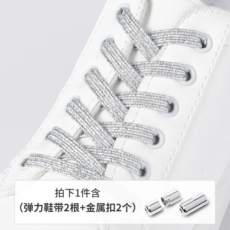 Elastische Schnürsenkel mit Diamantschnallen für schnelles Anziehen