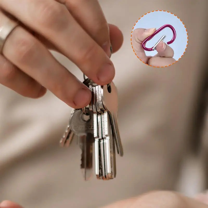 Karabiner Schlüsselbund Aluminium D-Ring 10/20er Set-Yabubest - Home & More