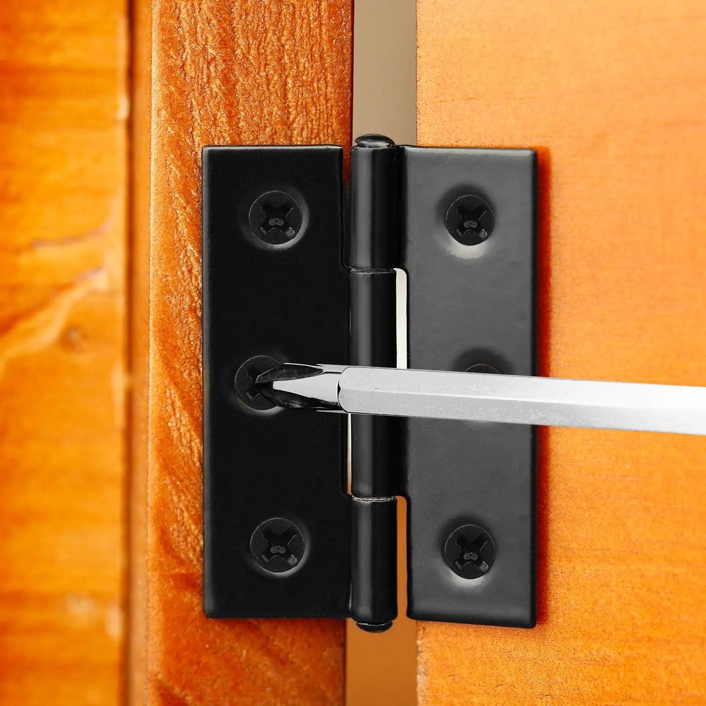 Schwarze Edelstahl Möbelscharniere – Robust - Vielseitig für Holz