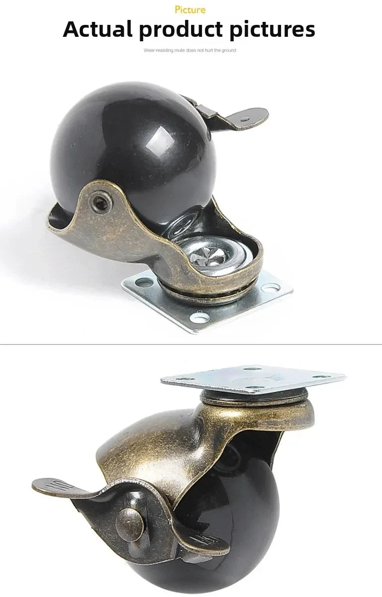 Universelle Möbel-Lenkrollen 5,1 cm Kugelrolle antikes Kupfer Messing-Yabubest - Home & More