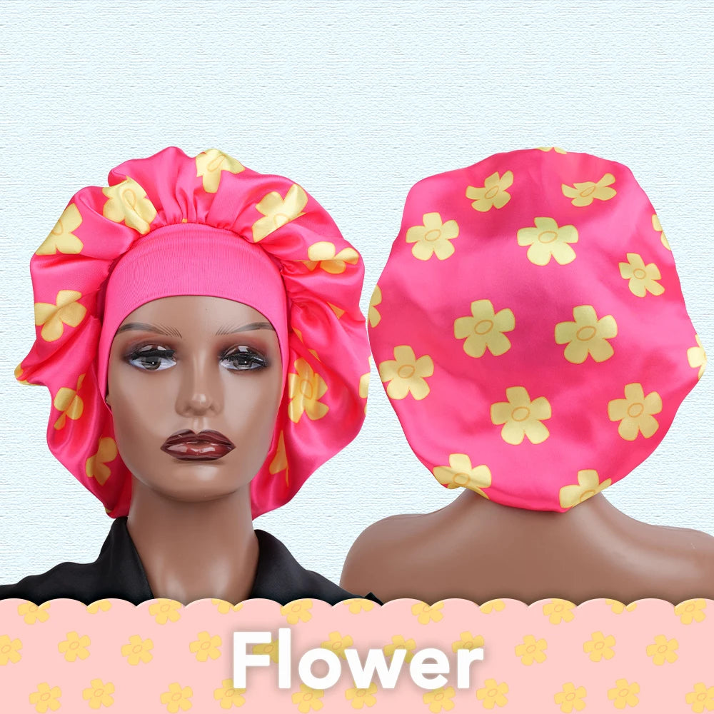 Atmungsaktive Schlafmütze mit Frucht und Tiermotiv für alle Haartypen