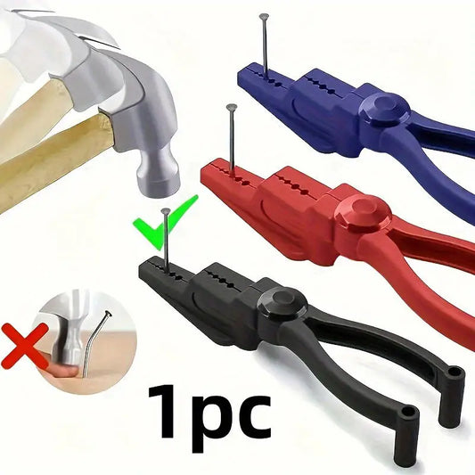 Sicherheitszange als Nagelhalter für Heimwerker