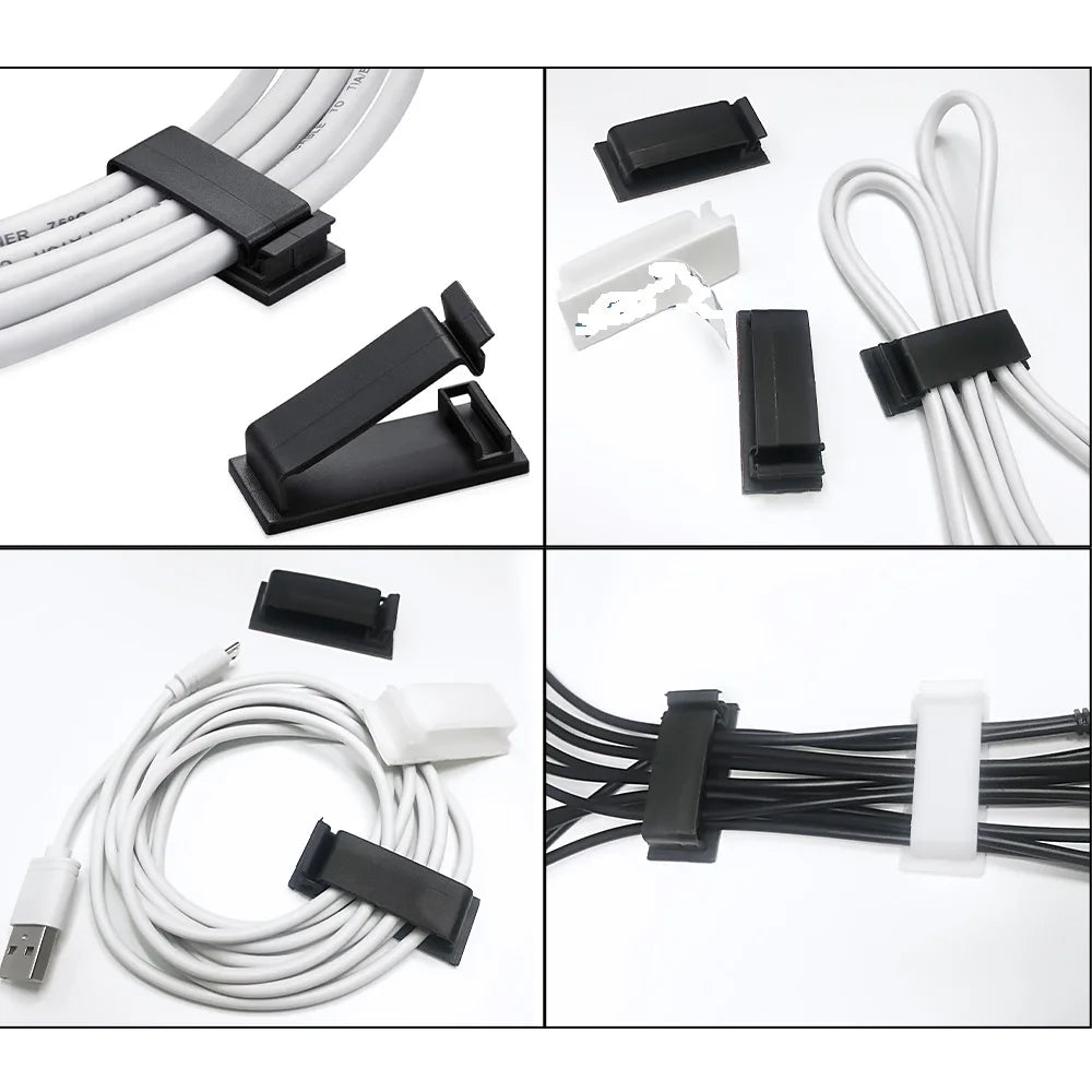 163er Set Kabel Organizer Kabelwickler flexible Clips für Büro