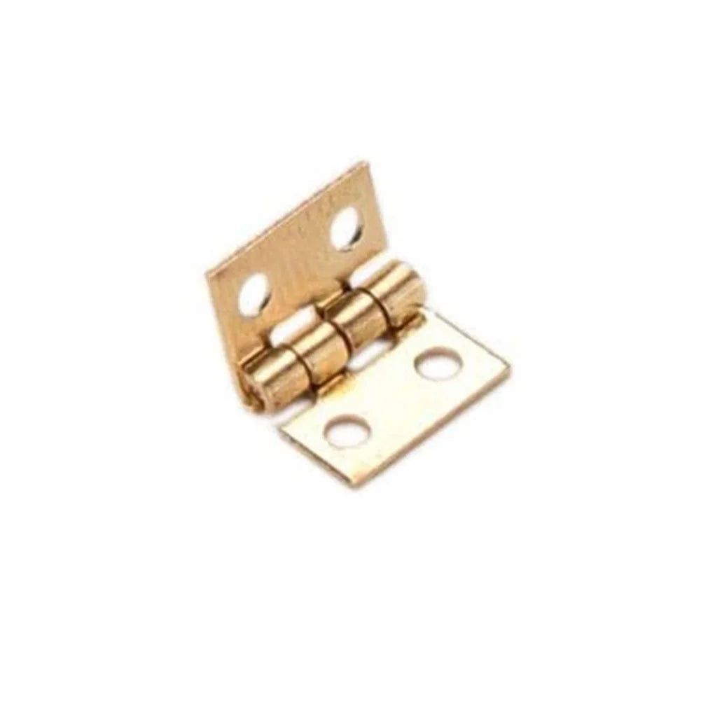 50 Mini Messing Scharniere 8x10mm für Schmuck- und Bastelboxen