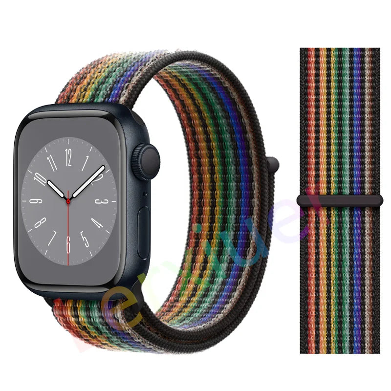 Nylon Schlaufenarmband für Apple Watch alle Serien und Größen