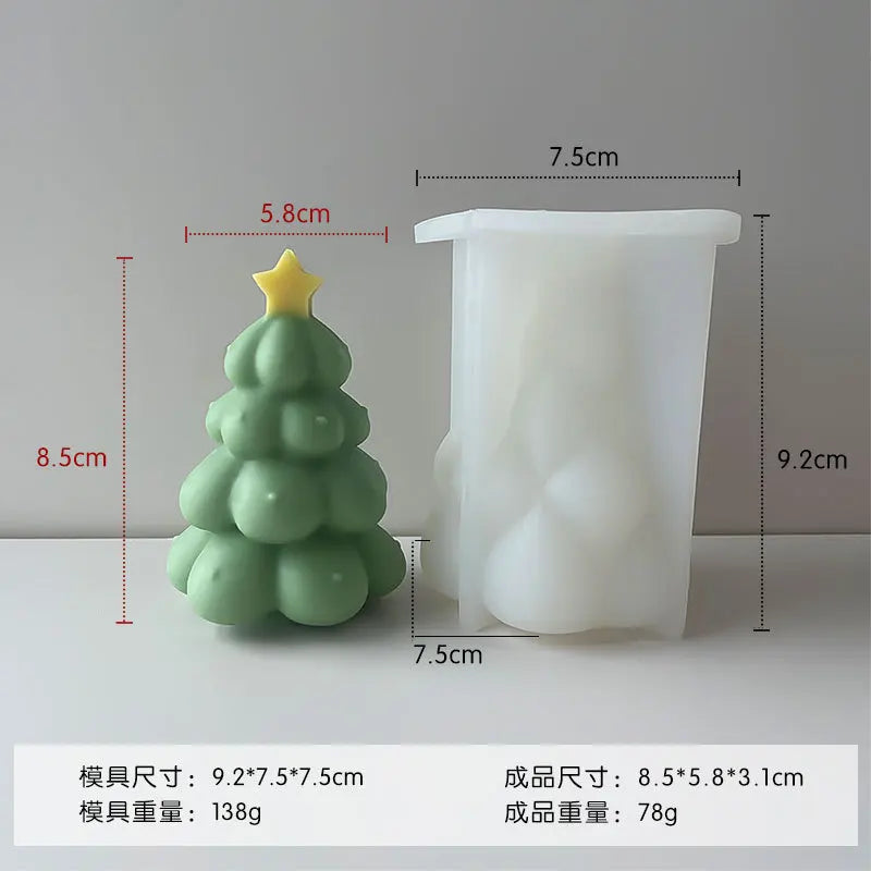 DIY Silikonform Stern Weihnachtsbaum für individuelle Kerzen & Deko
