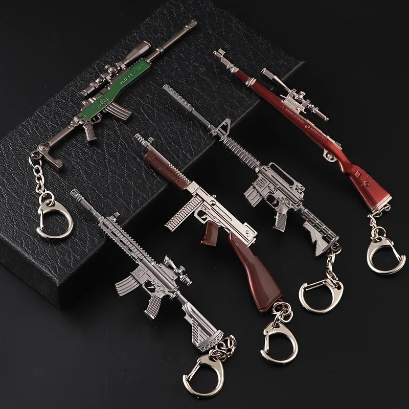 Spielzeugpistole Schlüsselanhänger aus Metall als Geschenk für Männer Jungen