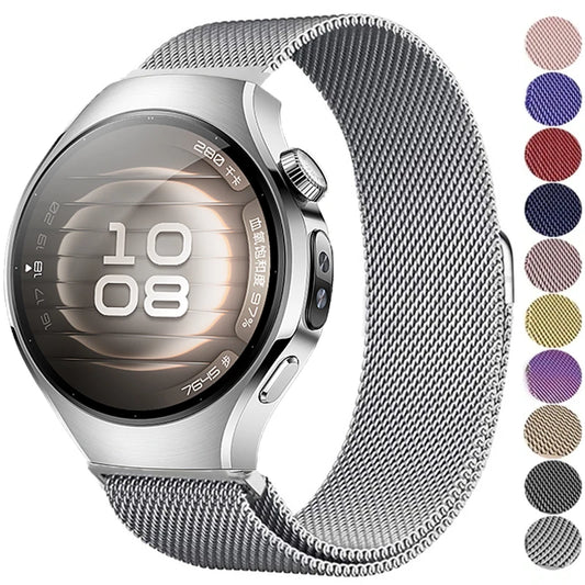 Elegantes Edelstahl-Milanese Loop mit Magnet für Huawei Watch 4 - 5 Modelle