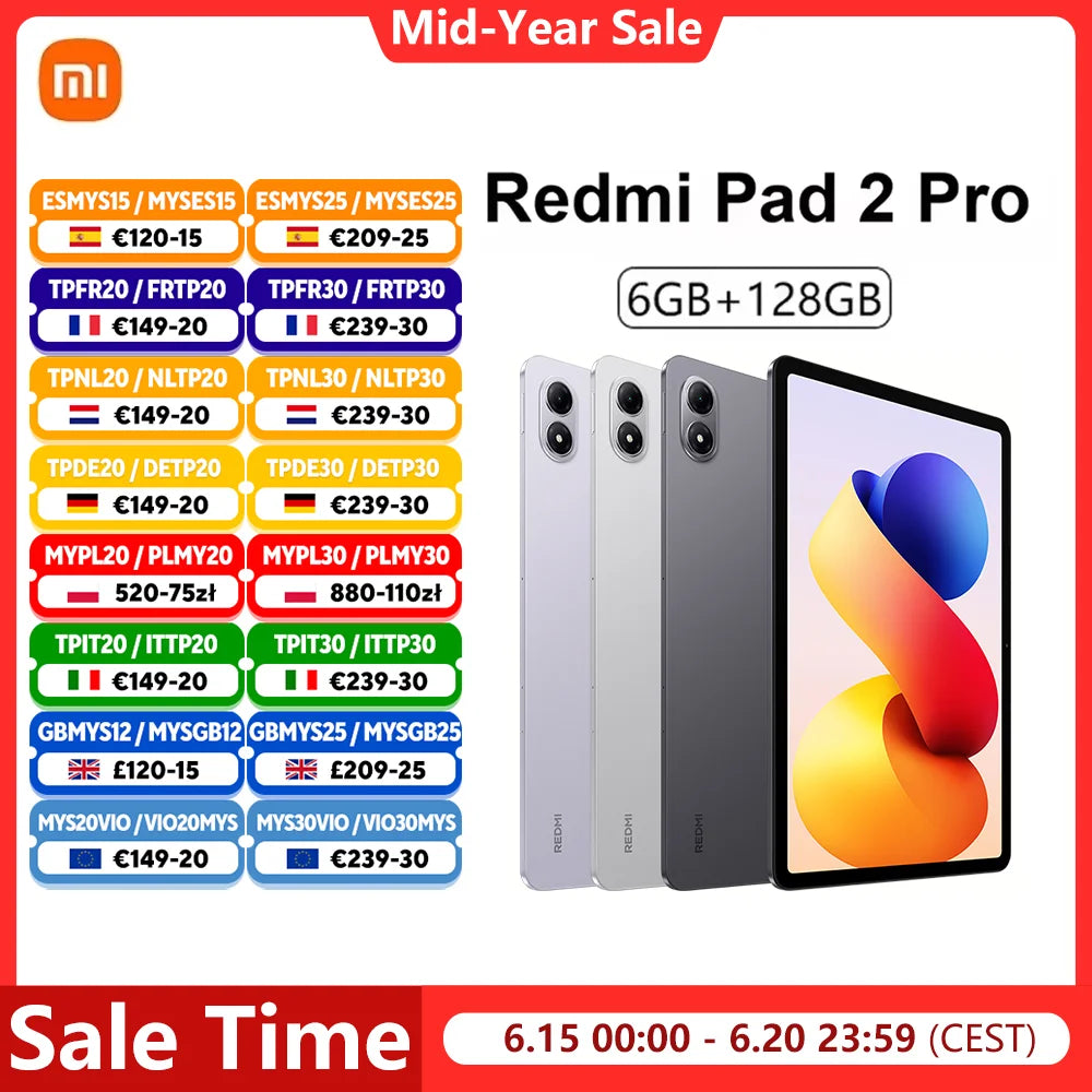 Xiaomi Redmi Pad 2 Pro 6GB 128GB Snapdragon 7S Gen 4 12.1 Zoll
