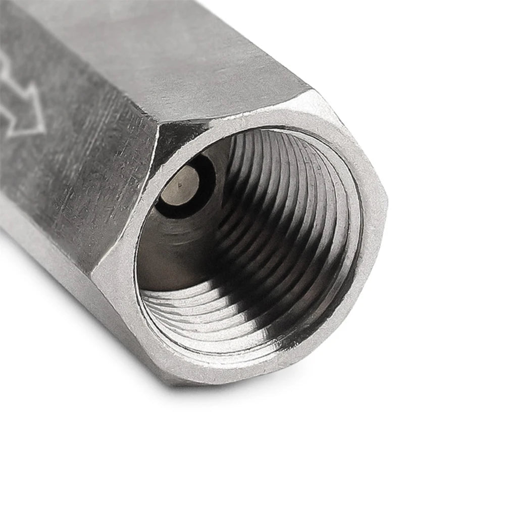 Pneumatisches Rückschlagventil Messing mit BSP Innengewinde 1 8 bis 3 4