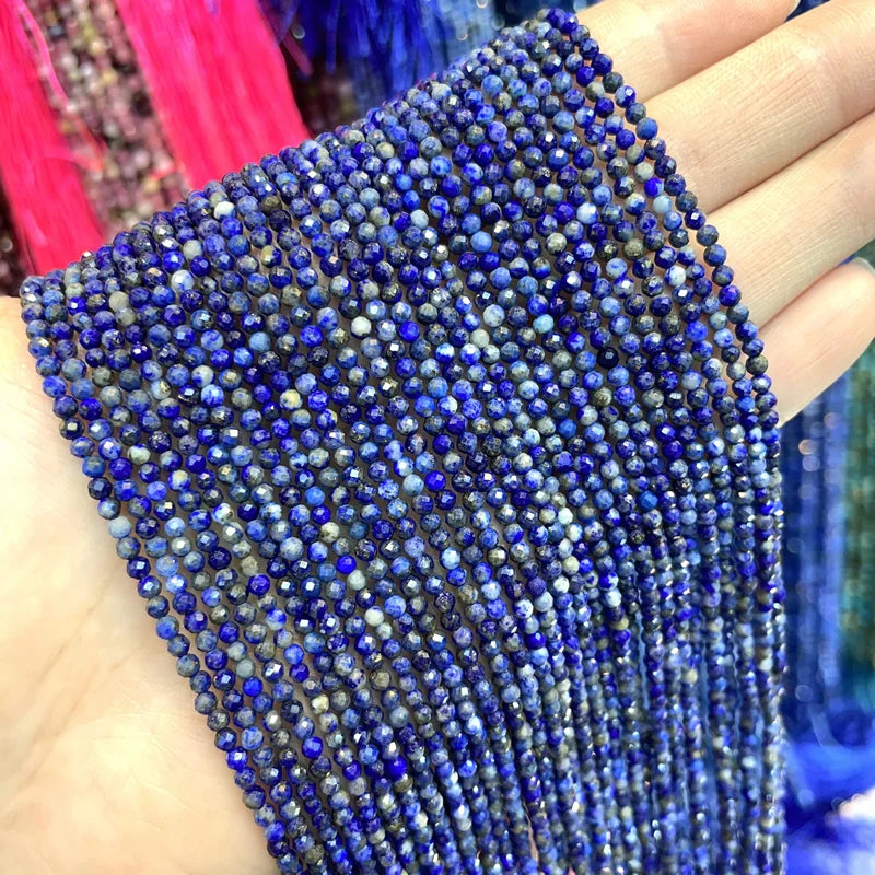 2 mm Naturstein Amethyst Tigerauge Lapislazuli Perlen für Schmuckherstellung-Yabubest - Home & More