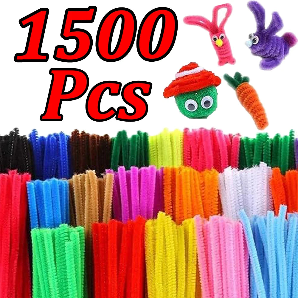 Bunte Chenille-Stiel-Rohrreiniger Plüsch-Draht Sticks für DIY Basteln