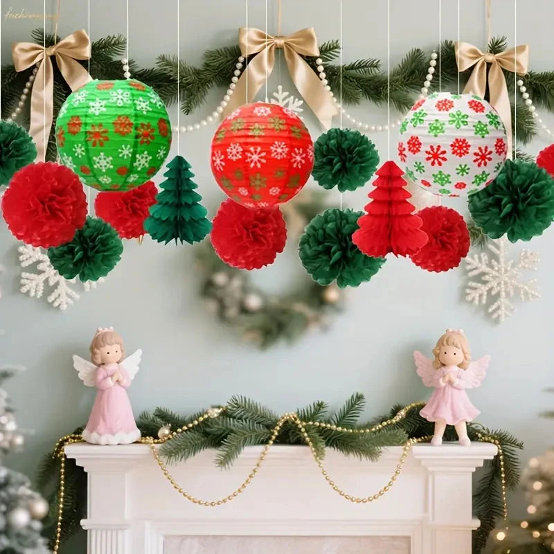 Festliches 15-teiliges Weihnachtsdekorationsset für Feiern