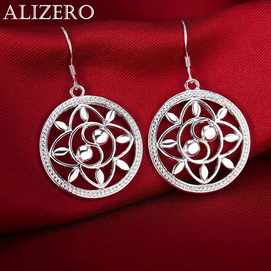 925 Sterlingsilber Kreisohrringe für Damen Eleganter Hochzeitsschmuck
