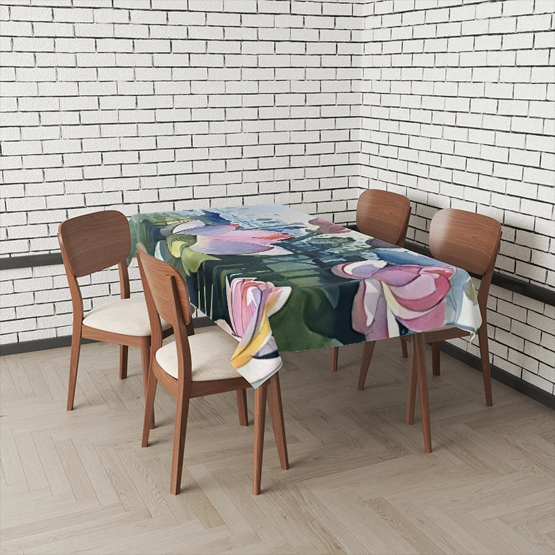 Wasserdichte rechteckige Tischdecke mit geometrischem Muster für Zuhause