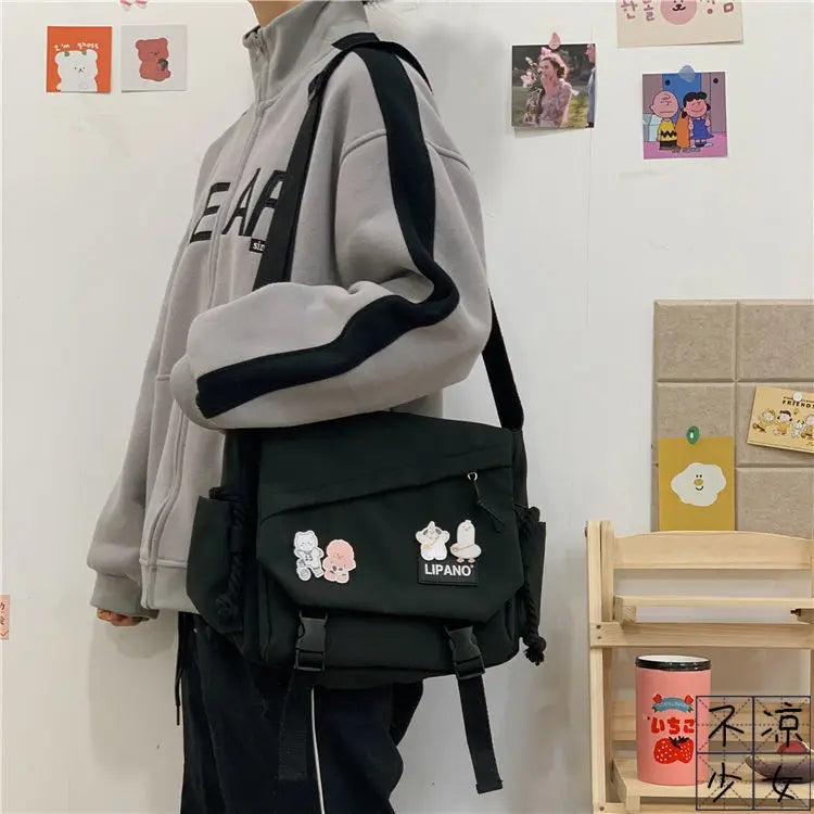 Stylische Leinwand Umhängetasche – Große Kapazität, leichter Komfort - sicherer Verschluss