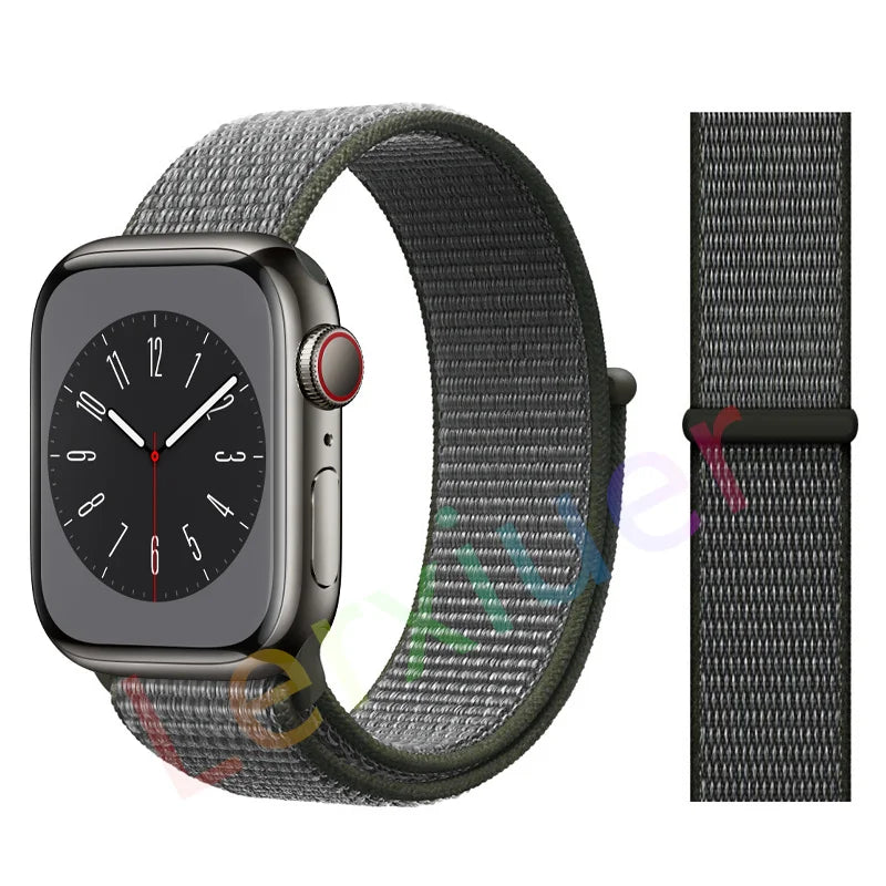 Nylon Schlaufenarmband für Apple Watch alle Serien und Größen