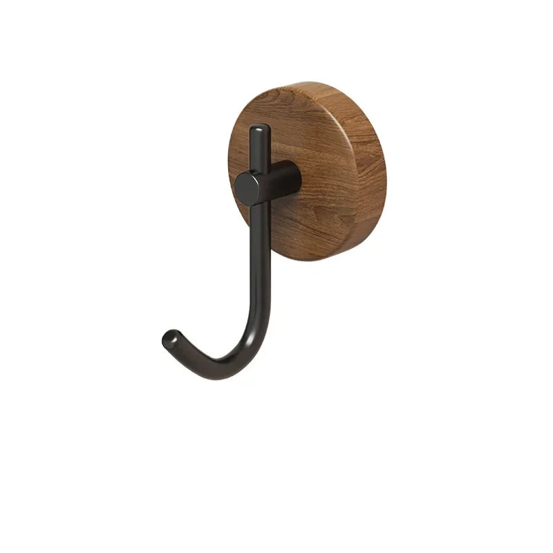 Selbstklebende Massivholz Haken Walnuss für Bad Schlafmantel Schlüssel