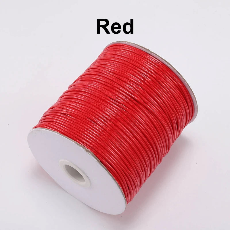 Vielseitige gewachste PU Leder Schnur für DIY Schmuck 20m