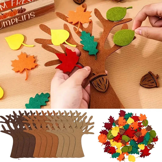 96-teiliges DIY Bastelset mit Filzbaum für Herbst- und Weihnachtsdekoration