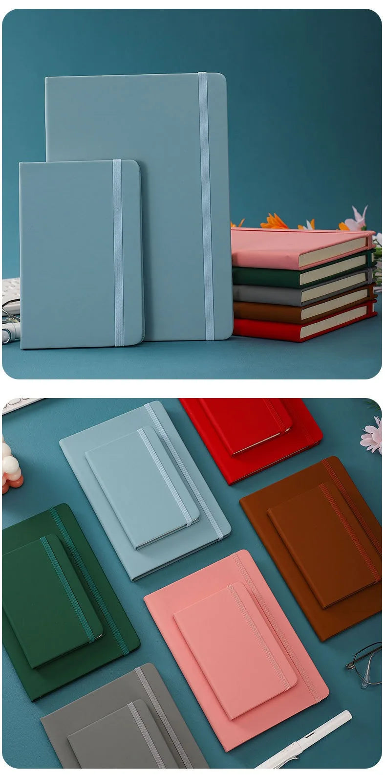 Notizbuch A5/A6 PU-Leder mit individuellem Logo – Tagebuch & Journal-Yabubest - Home & More