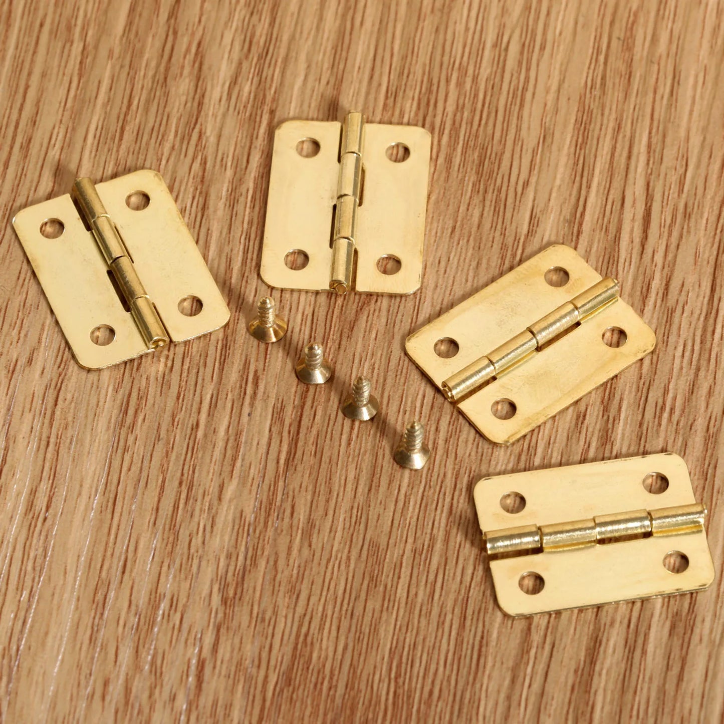 20er Set dekorative Möbel-Scharniere 24x18mm für Schatullen - Schubladen