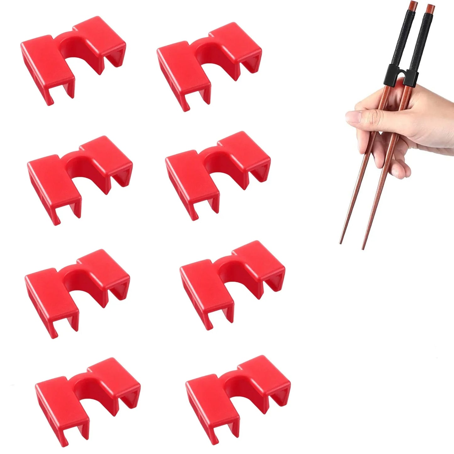 8-10PCS Japanische Essstäbchen Trainer mit Scharnier und Stecker